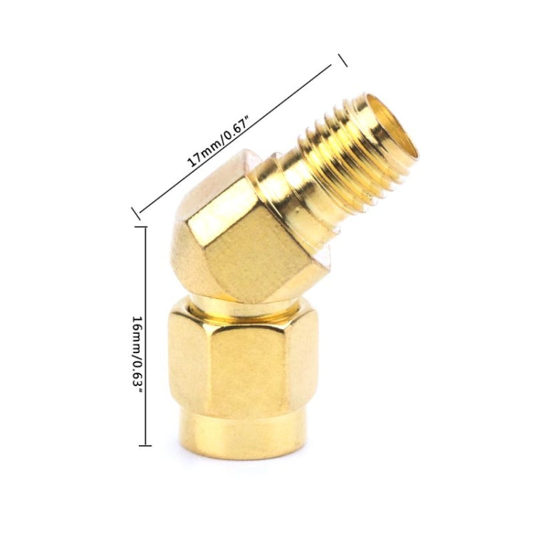 Adattatore connettore SMA maschio a femmina 45° 135°