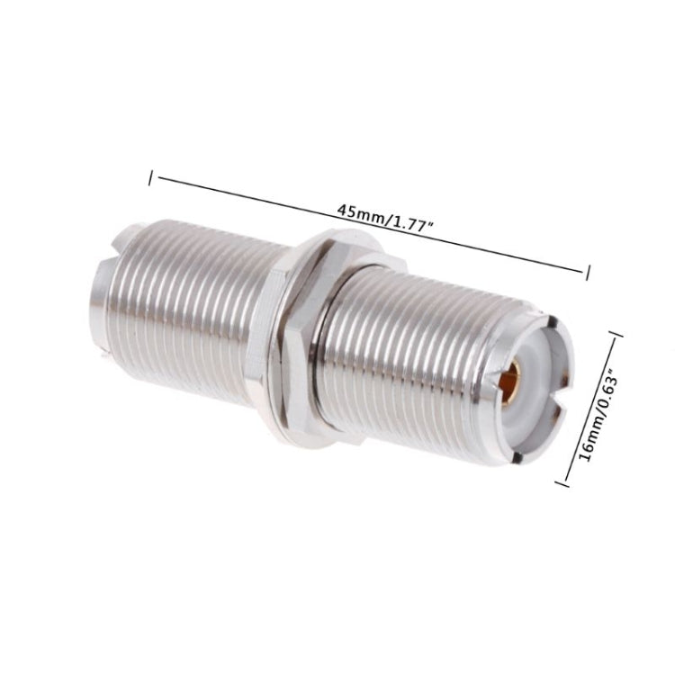 Adattatore connettore UHF femmina-femmina 50 ohm in ottone