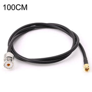 Cavo di collegamento UHF femmina a SMA maschio RG58, lunghezza: 100 cm, Length: 100cm