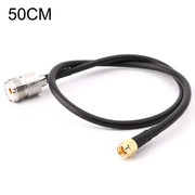 Cavo di collegamento UHF femmina a SMA maschio RG58, lunghezza: 50 cm, Length: 50cm