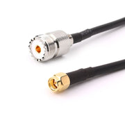 Cavo di collegamento UHF femmina a SMA maschio RG58, lunghezza: 50 cm, Length: 50cm
