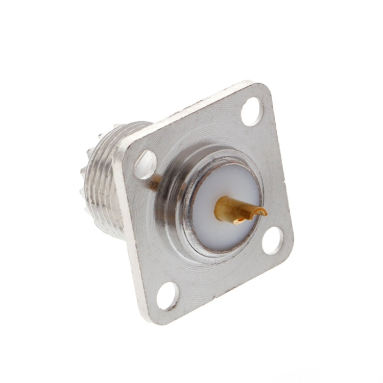 Adattatore flangiato UHF femmina SO239 in metallo