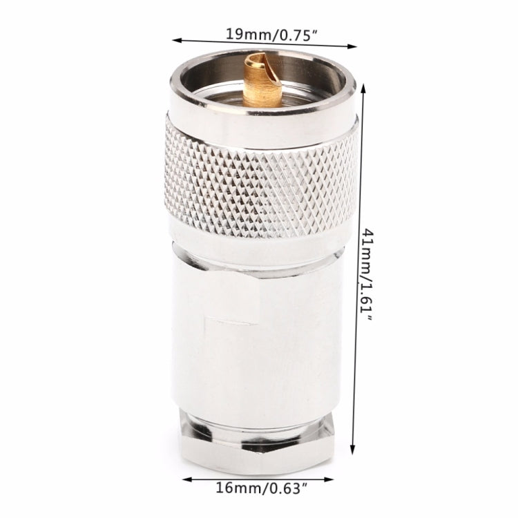 Adattatore UHF maschio PL259 50 ohm per antenna RF