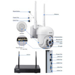 ESCAM WNK714 Kit monitoraggio wireless 4 canali 3MP