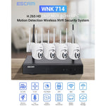 ESCAM WNK714 Kit monitoraggio wireless 4 canali 3MP