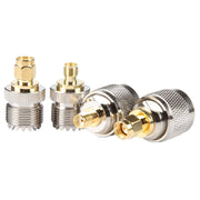 Adattatore connettore coassiale RF 4 in 1 da UHF a SMA, UHF To SMA