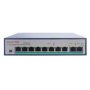 Switch Fast Ethernet ESCAM POE 8+2 a 10 porte Switch di rete POE 10/100M 120W a 8 porte, distanza di trasmissione: 150 m, 10 Ports