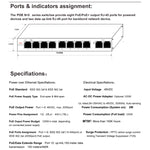 Switch Fast Ethernet ESCAM POE 8+2 a 10 porte Switch di rete POE 10/100M 120W a 8 porte, distanza di trasmissione: 150 m, 10 Ports