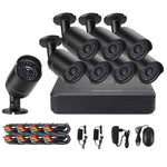 A8B5-Mini 8 canali 1080P 2.0 Mega Pixel 8 telecamere bullet AHD Kit mini DVR AHD, supporto visione notturna/rilevamento movimento, distanza IR: 20 m, A8B5-Mini Kit