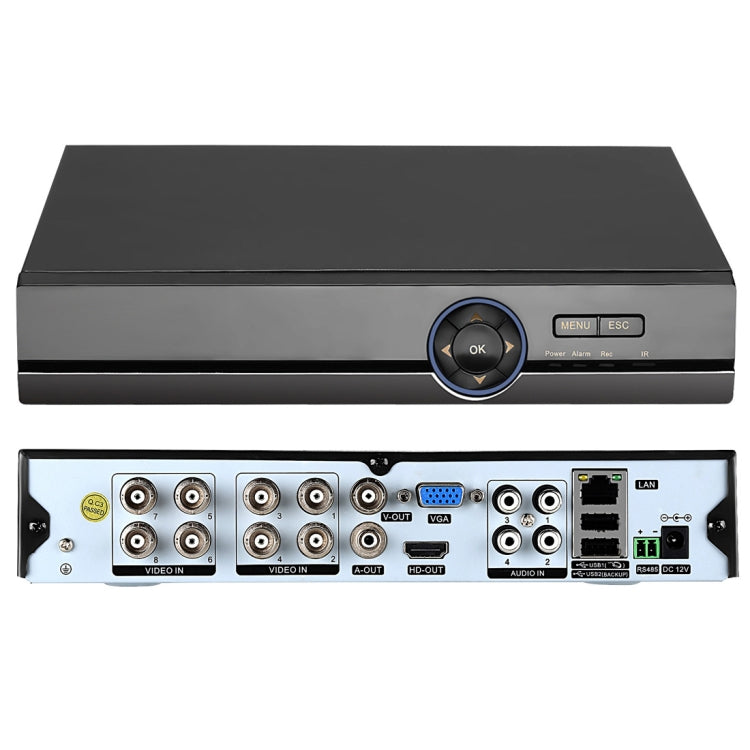 A81U-ZS DVR AHD 5 in 1 a 8 canali Dual Stream H.264 1080N, supporto segnale AHD / TVI / CVI / CVBS / IP, A81U-ZS