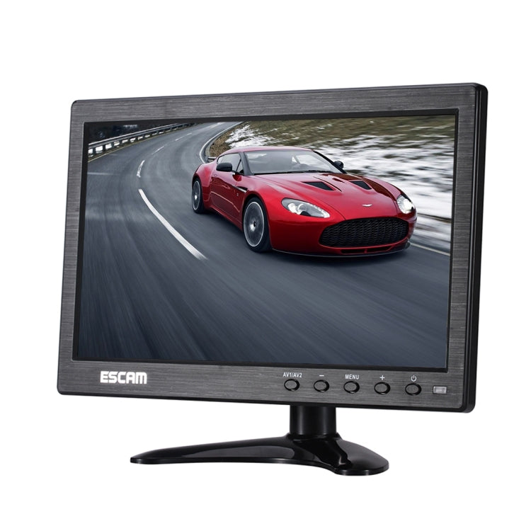 Monitor ESCAM T10 LCD TFT da 10,0 pollici 1024x600 con VGA, HDMI, AV, BNC e USB per la sicurezza CCTV del PC, T10