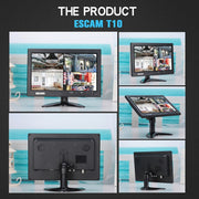 Monitor ESCAM T10 10" LCD TFT 1024x600 con VGA HDMI AV BNC USB