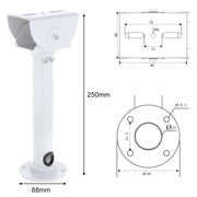 Staffa universale per monitoraggio telecamera da 25 cm in lega di alluminio 805, staffa montata a parete per videocamera