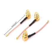 Cavo intrecciato adattatore femmina RG178 Ufl/IPX/IPEX a SMA da 5 pezzi, lunghezza: 5 cm, 5cm Elbow