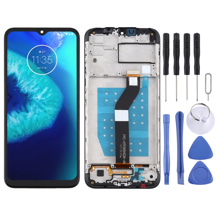 LCD Screen and Digitizer Full Assembly with Frame for Motorola Moto G8 Power Lite, For Moto G8 Power Lite