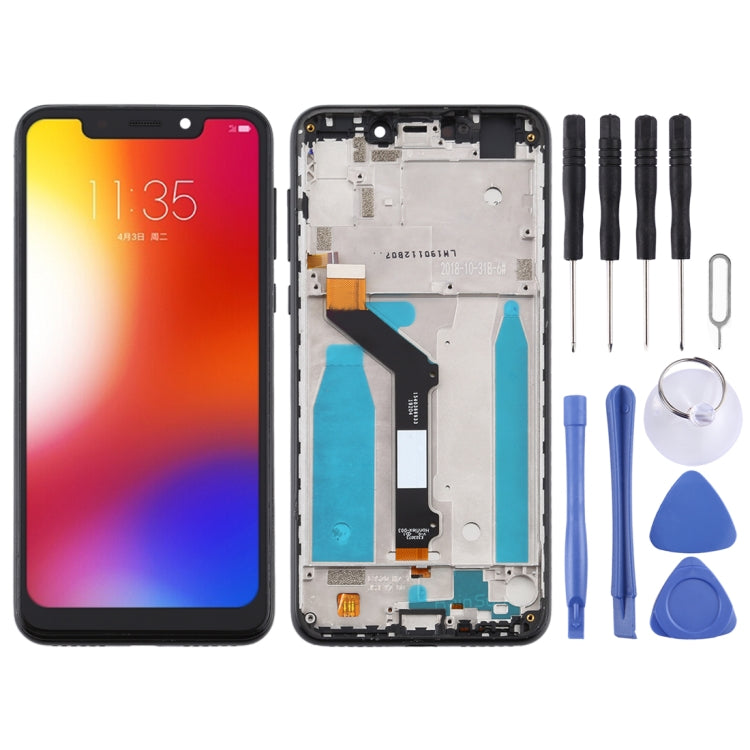 LCD Screen and Digitizer Full Assembly with Frame for Motorola Moto One (P30 Play), For Moto One (P30 Play)