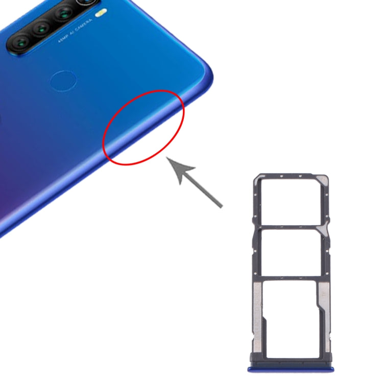 Vassoio scheda SIM + Vassoio scheda SIM + Vassoio scheda micro SD per Xiaomi Redmi Note 8T / Redmi Note 8, For Xiaomi Redmi Note 8T