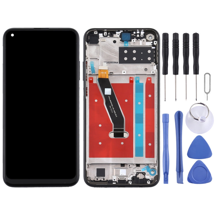 LCD Screen and Digitizer Full Assembly with Frame for Huawei Enjoy 10, For Huawei Enjoy 10