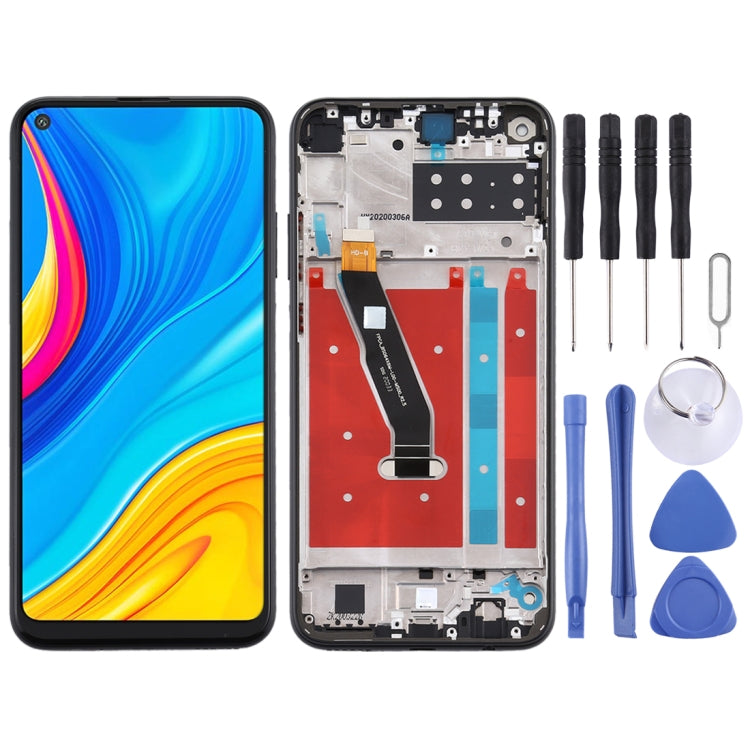 Schermo LCD e digitalizzatore assemblaggio completo con cornice per Huawei P40 Lite E, For Huawei P40 Lite E