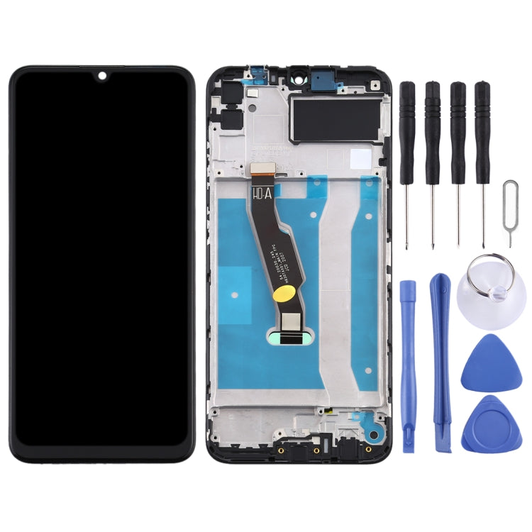 Schermo LCD e digitalizzatore assemblato completo con cornice per Huawei Y6p, For Huawei Y6p