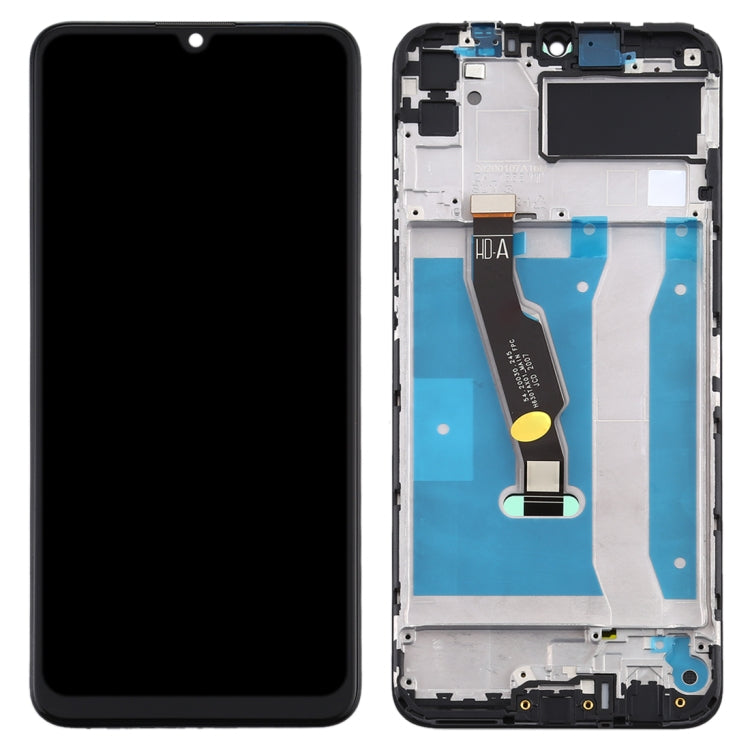 Schermo LCD e digitalizzatore assemblato completo con cornice per Huawei Y6p, For Huawei Y6p