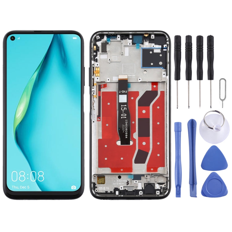 Schermo LCD e digitalizzatore assemblaggio completo con cornice per Huawei P40 Lite, For Huawei P40 Lite