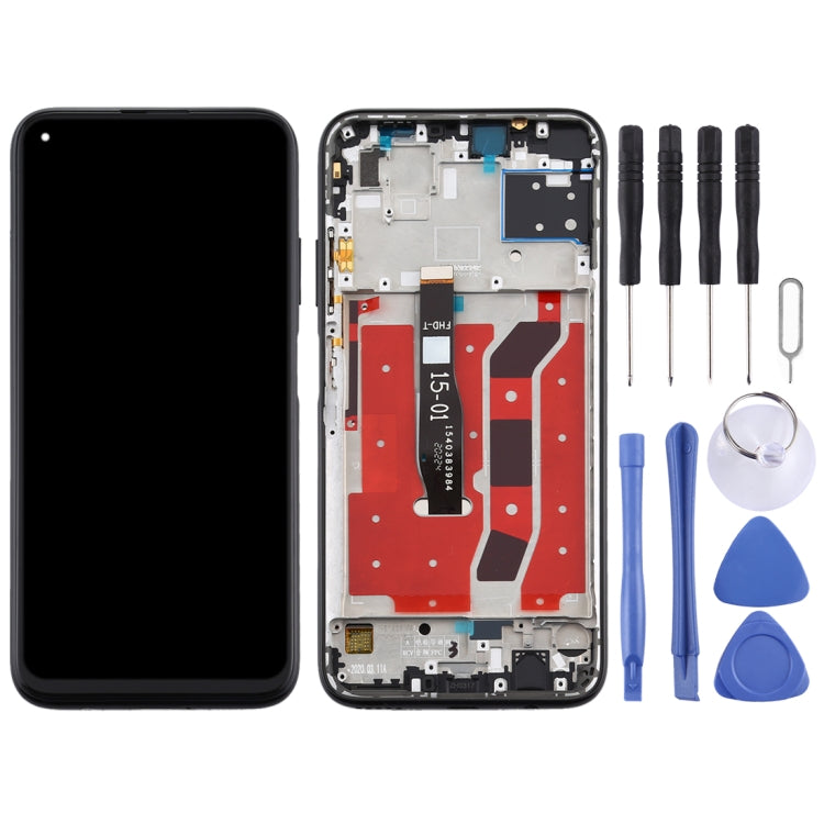 Schermo LCD e digitalizzatore assemblaggio completo con cornice per Huawei P40 Lite, For Huawei P40 Lite