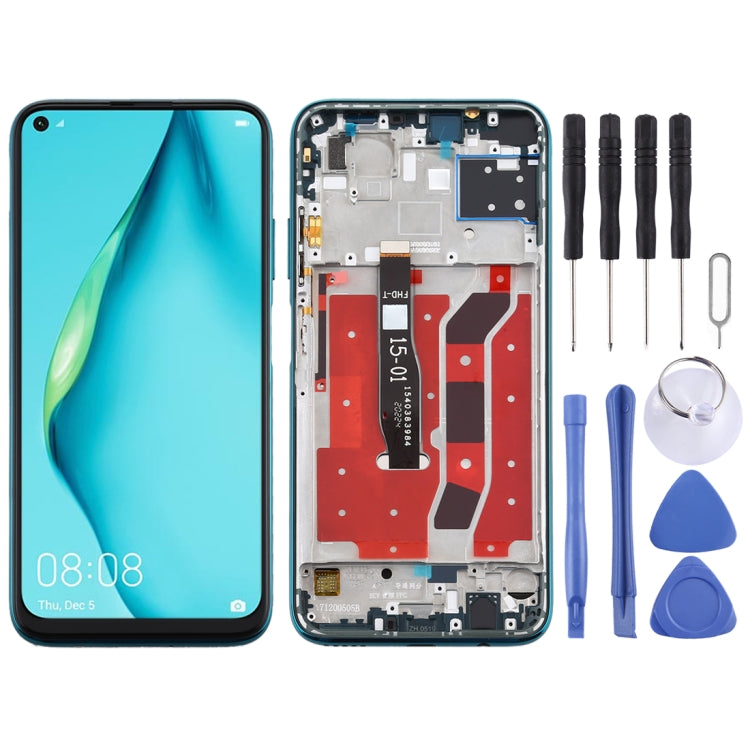 Schermo LCD e digitalizzatore assemblaggio completo con cornice per Huawei P40 Lite, For Huawei P40 Lite