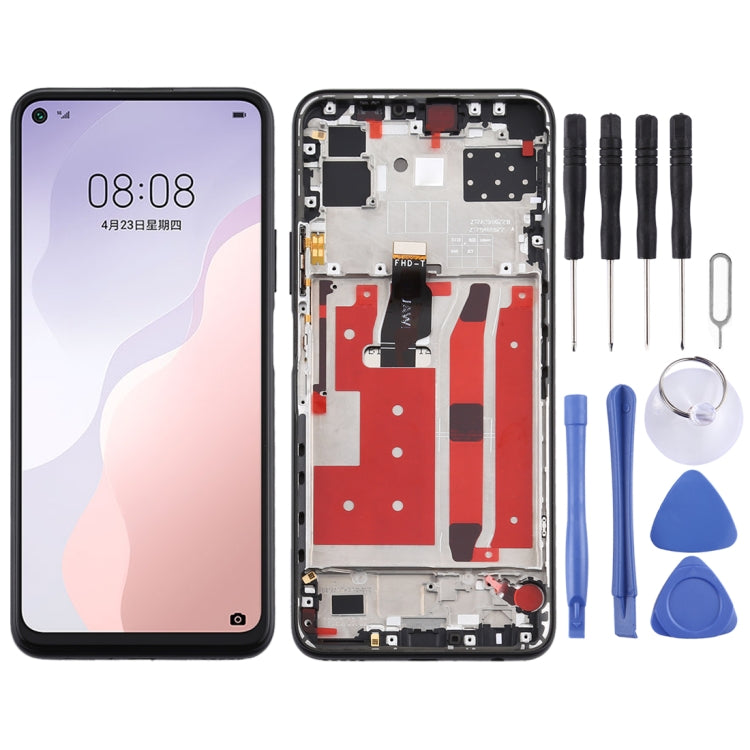 Schermo LCD e digitalizzatore assemblaggio completo con cornice per Huawei Nova 7 SE, For Huawei Nova 7 SE