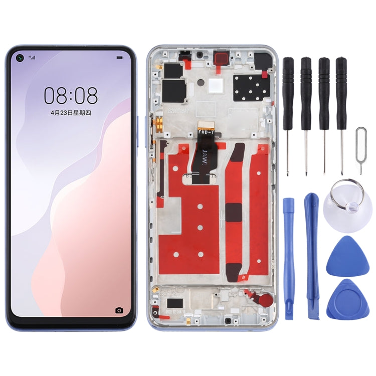 Schermo LCD e digitalizzatore assemblaggio completo con cornice per Huawei Nova 7 SE, For Huawei Nova 7 SE