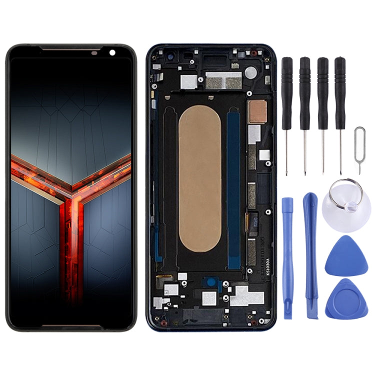 LCD Screen and Digitizer Full Assembly with Frame for Asus ROG Phone II ZS660KL, For Asus ROG Phone II ZS660KL