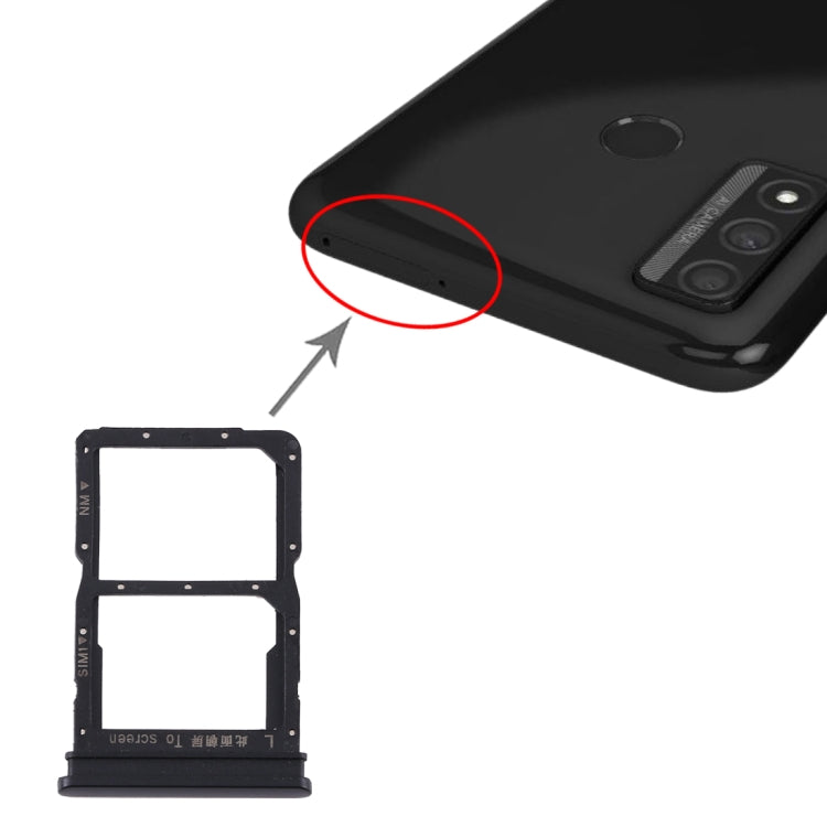 SIM Card Tray + NM Card Tray for Huawei P Smart 2020, For Huawei P Smart 2020