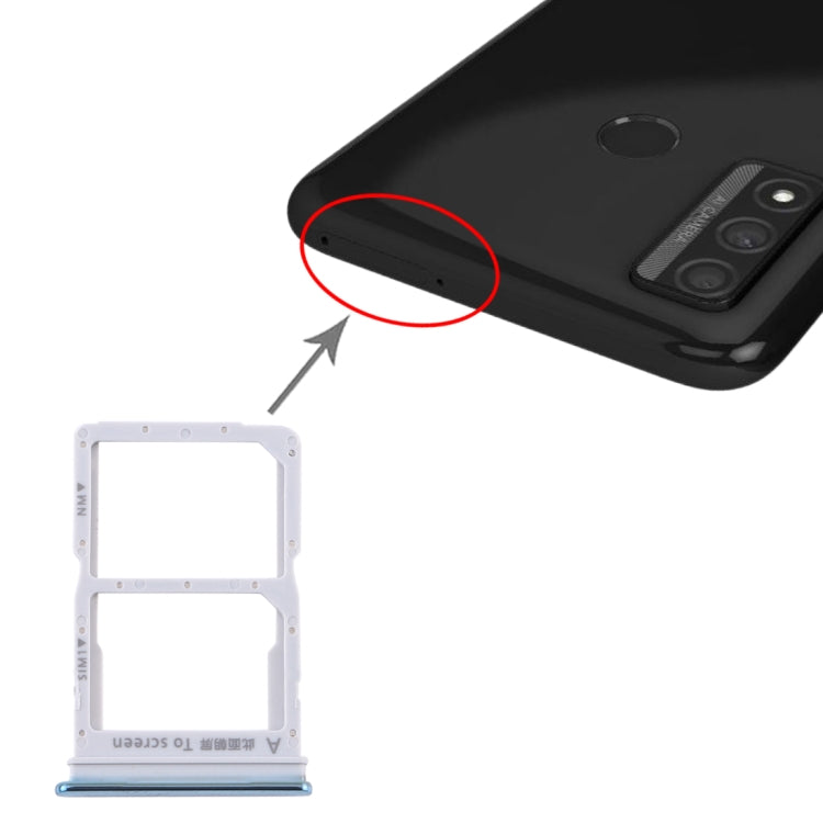 SIM Card Tray + NM Card Tray for Huawei P Smart 2020, For Huawei P Smart 2020