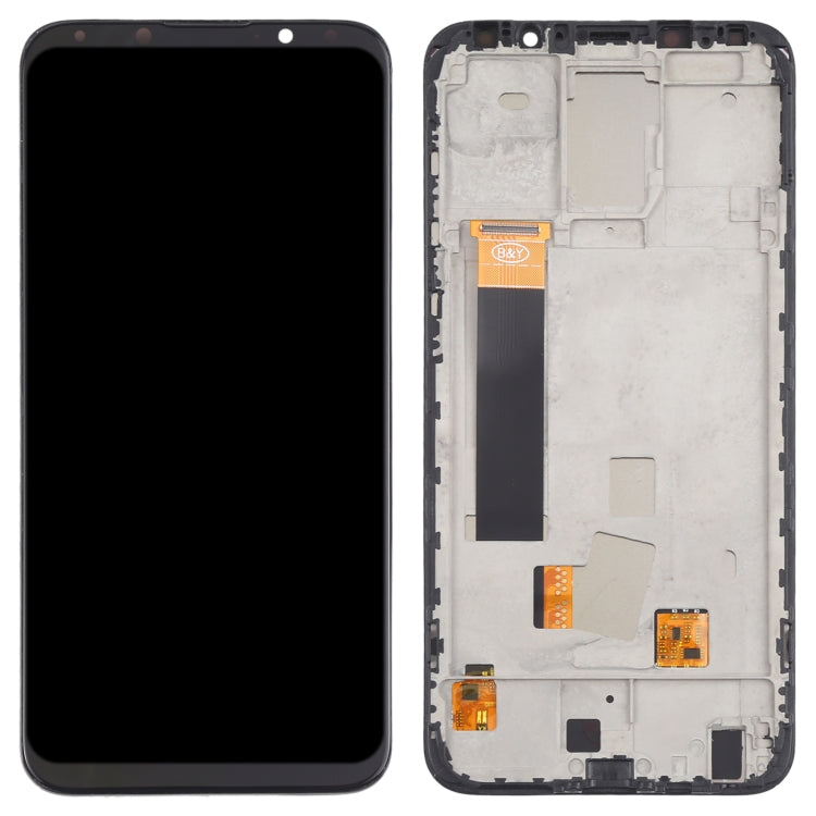 Schermo LCD in materiale TFT e digitalizzatore assemblaggio completo con cornice (non supporta l'identificazione delle impronte digitali) per Meizu 16X, For Meizu 16X(TFT)