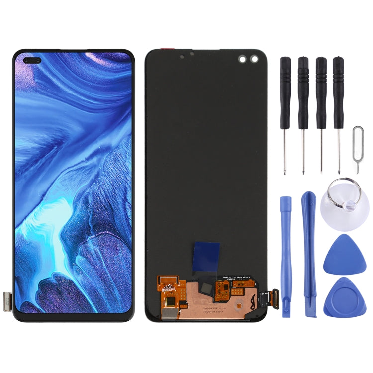 Original AMOLED LCD Screen and Digitizer Full Assembly for OPPO Reno4, For OPPO Reno4 4G(AMOLED)