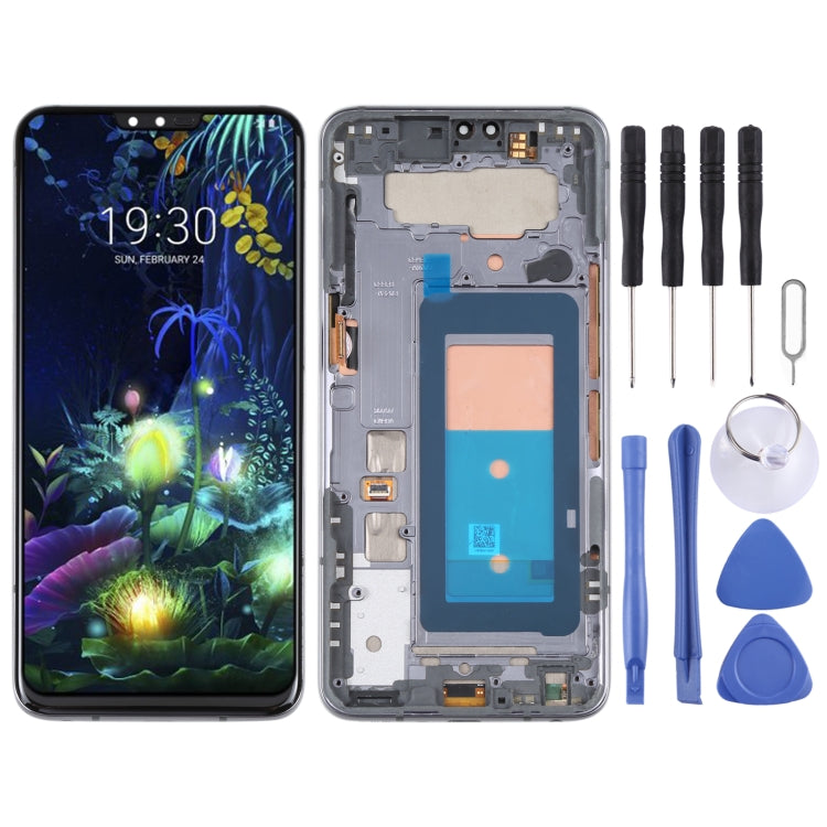 LCD Screen and Digitizer Full Assembly with Frame for LG V50 ThinQ 5G LM-V500 LM-V500N LM-V500EM LM-V500XM LM-V450PM LM-V450, For LG V50 ThinQ 5G