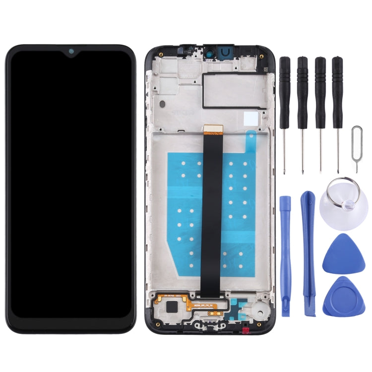 Schermo LCD e digitalizzatore assemblaggio completo con cornice per Motorola One Fusion, For One Fusion