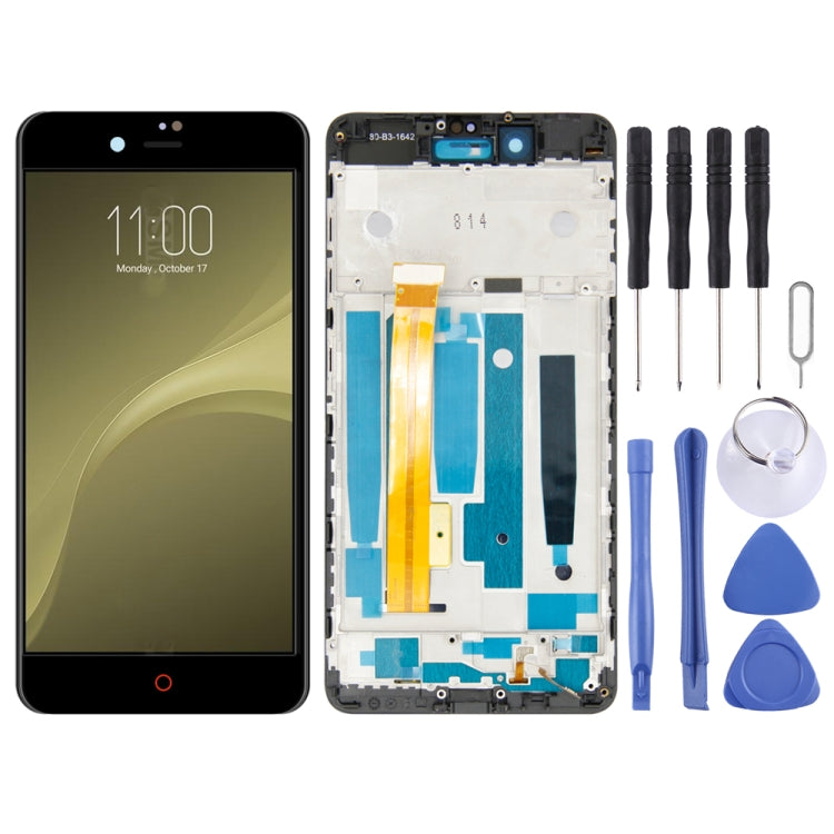 LCD Screen and Digitizer Full Assembly with Frame for ZTE Nubia Z11 Mini S NX549J, For ZTE Nubia Z11 Mini S