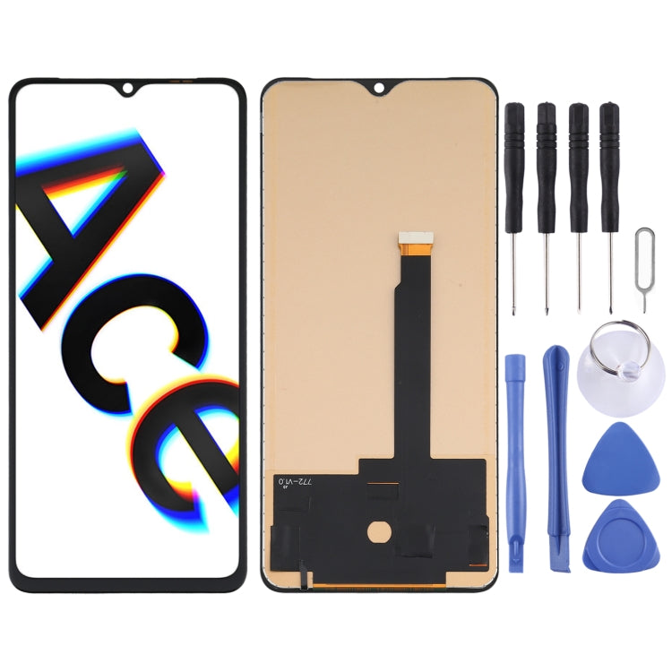 Schermo LCD in materiale TFT e digitalizzatore assemblaggio completo (non supporta l'identificazione delle impronte digitali) per OPPO Reno ACE / Realme X2 Pro, For OPPO Reno ACE (TFT)