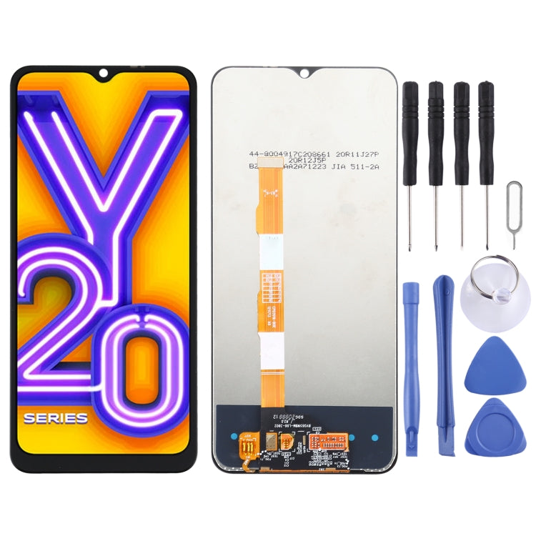 LCD Screen and Digitizer Full Assembly for Vivo Y20 / Y20i / Y30 (China) / Y30 Standard / Y20 2021 / Y3s (2021) V2044 V2043 V2048 V2029 V2027 V2034A, For Vivo Y20