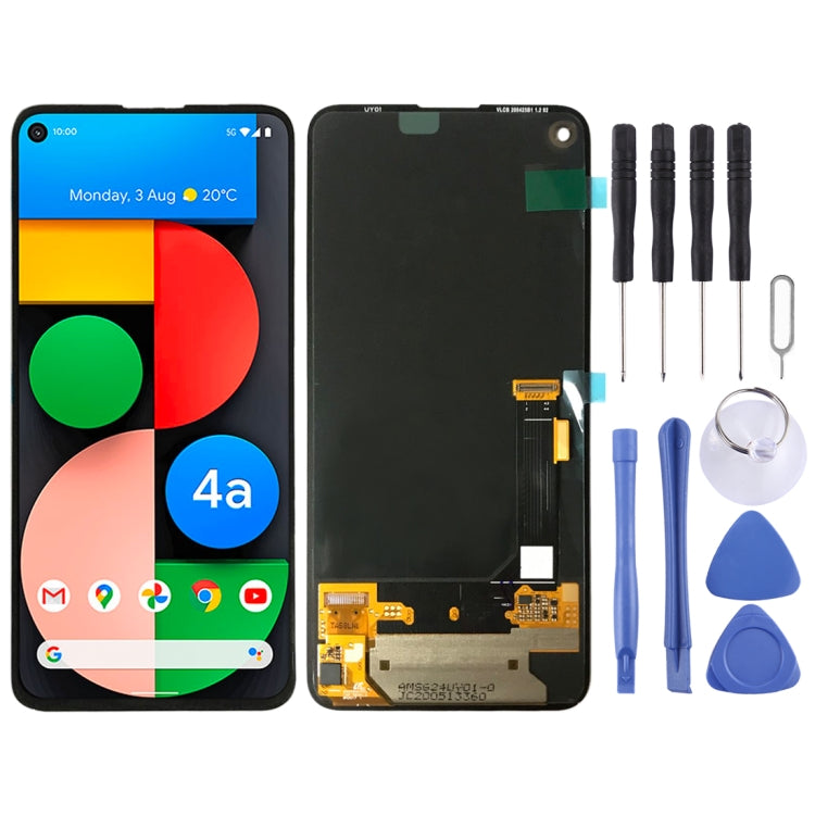 Schermo LCD e digitalizzatore in materiale OLED originale assemblaggio completo per Google Pixel 4a 5G GD1YQ G025I, For Google Pixel 4a 5G(Original)