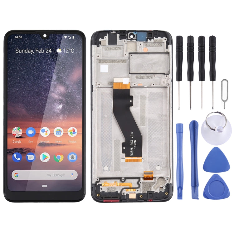 LCD Screen and Digitizer Full Assembly with Frame for Nokia 3.2, For Nokia 3.2