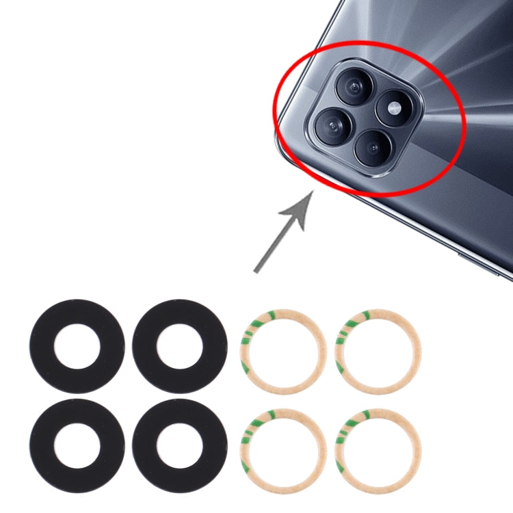 For OPPO Reno4 SE 10pcs Rear Camera Lens, For OPPO Reno4 SE