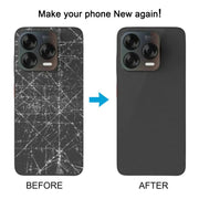 Cover posteriore per batteria con adesivo, in similpelle, per ZTE Blade V70., For ZTE Blade V70 Design, For ZTE Blade V70 Design (Leather Material)