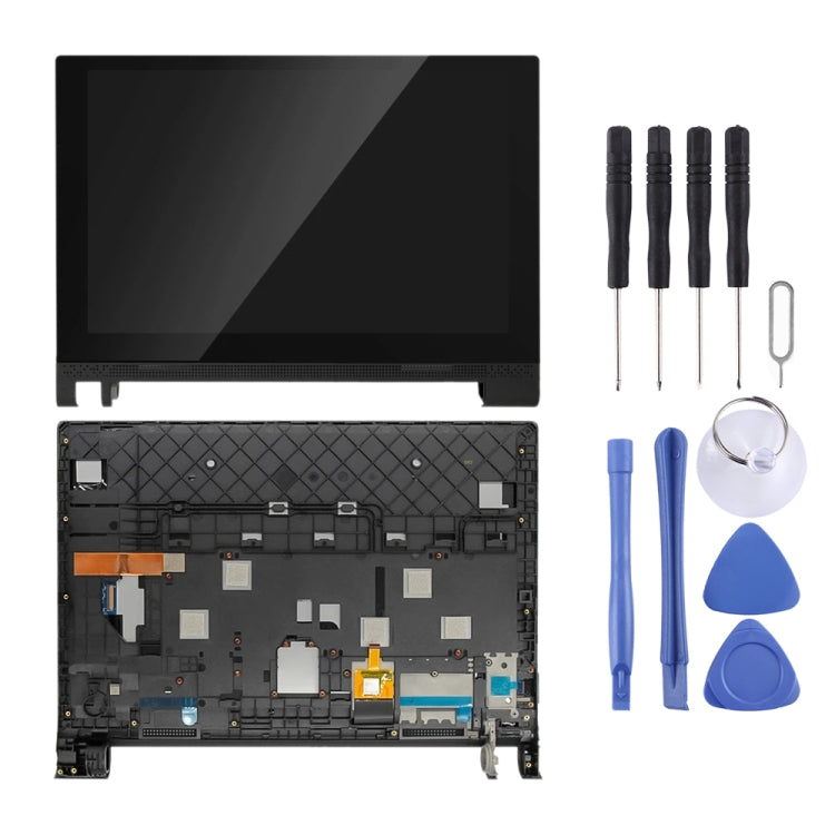 LCD Screen and Digitizer Full Assembly with Frame for Lenovo YOGA Tab 3 10.1 YT3-X50F YT3-X50, For Lenovo YOGA Tab 3 10.1