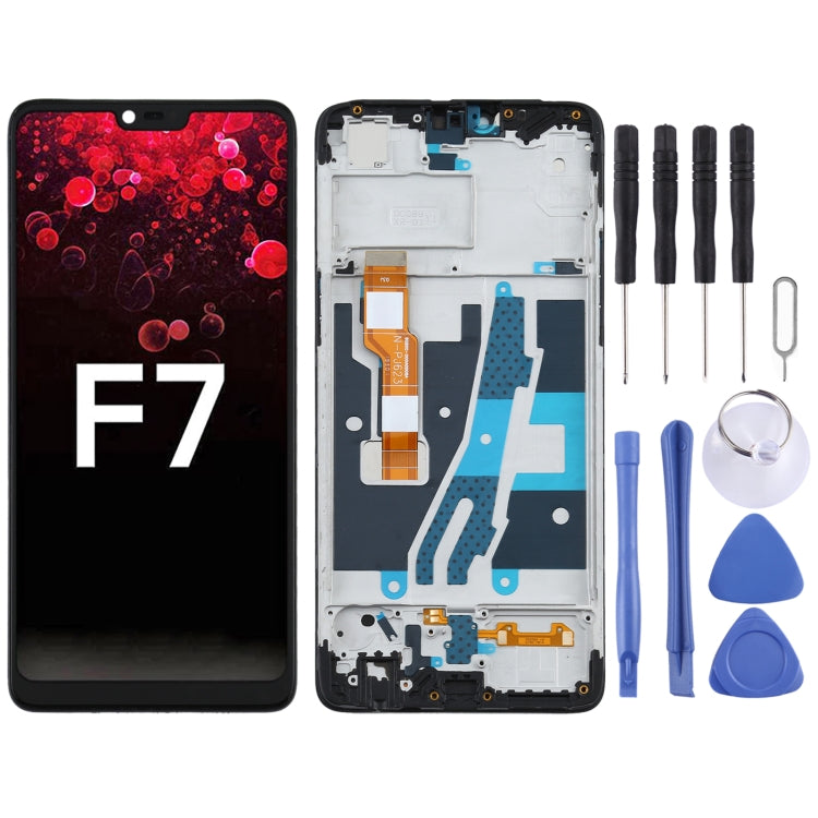 LCD Screen and Digitizer Full Assembly with Frame for OPPO A3 / F7 PADM00 CPH1837 PADT00 CPH1819 CPH1821, For OPPO A3