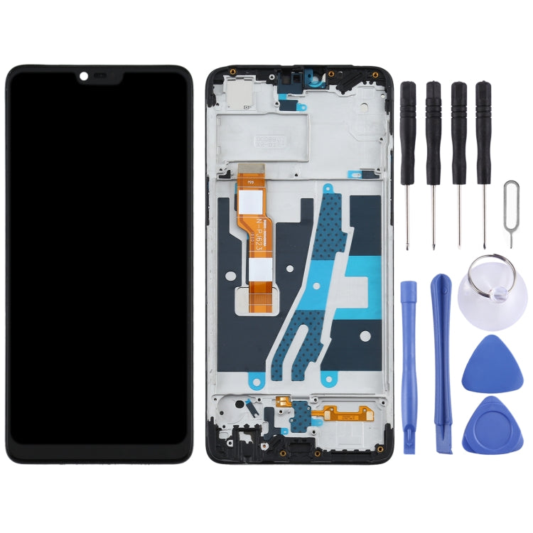 LCD Screen and Digitizer Full Assembly with Frame for OPPO A3 / F7 PADM00 CPH1837 PADT00 CPH1819 CPH1821, For OPPO A3