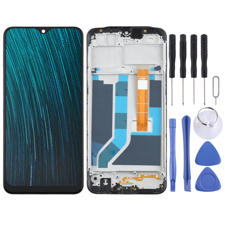 LCD Screen and Digitizer Full Assembly with Frame for OPPO A5S CPH1909 CPH1920 CPH1912, For OPPO A5S