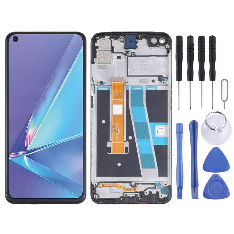 Schermo LCD originale e digitalizzatore assemblaggio completo con telaio per OPPO A72 (2020) versione LTE CPH2067, For OPPO A72