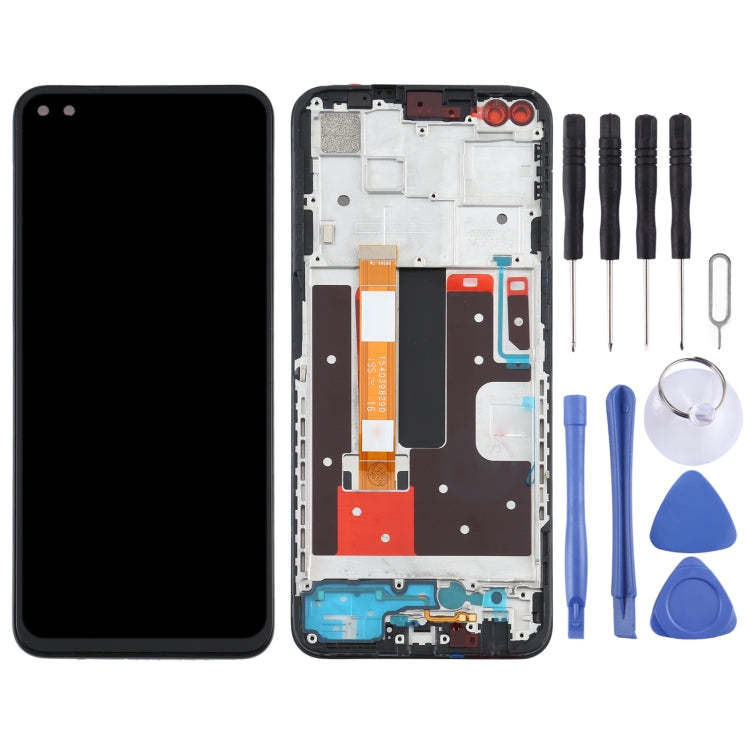 LCD Screen and Digitizer Full Assembly with Frame for OPPO A92s/Reno4 Z PDKM00, For OPPO A92s/Reno4 Z